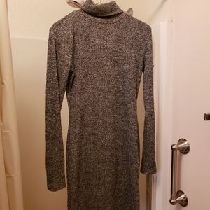 Sweater dress, shirt, coat